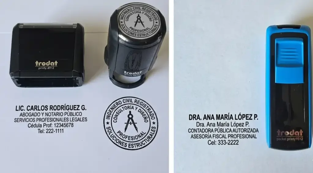 Sellos personalizados para profesionales en Guatemala