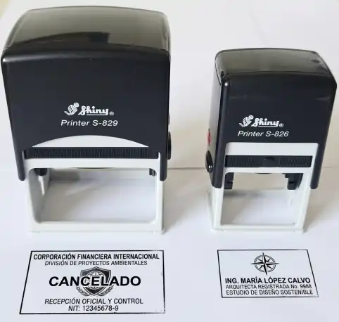Sellos rectangulares personalizados en Guatemala
